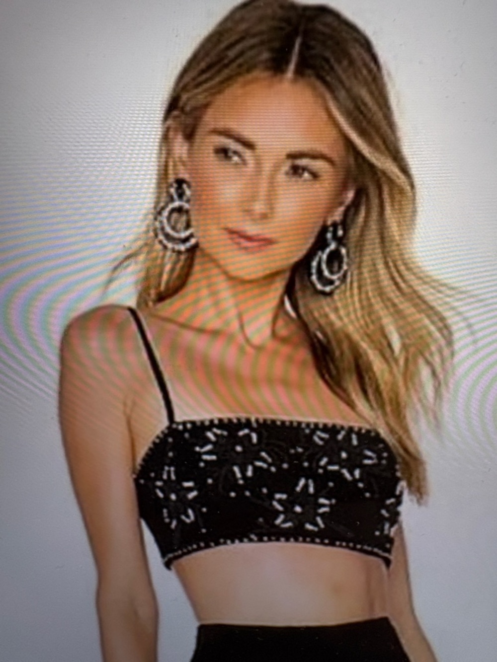 NBD Black Embellished Top M